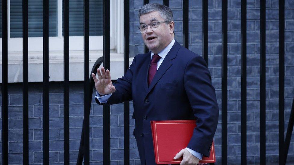 Robert Buckland in Downing Street on 18 October 2022