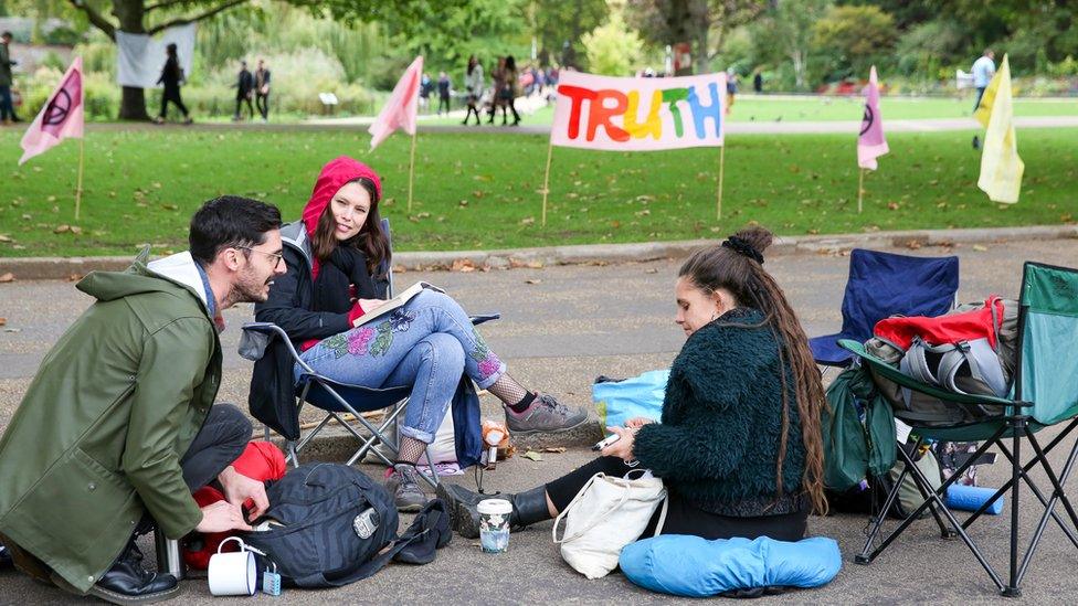 Extinction Rebellion protestors in London