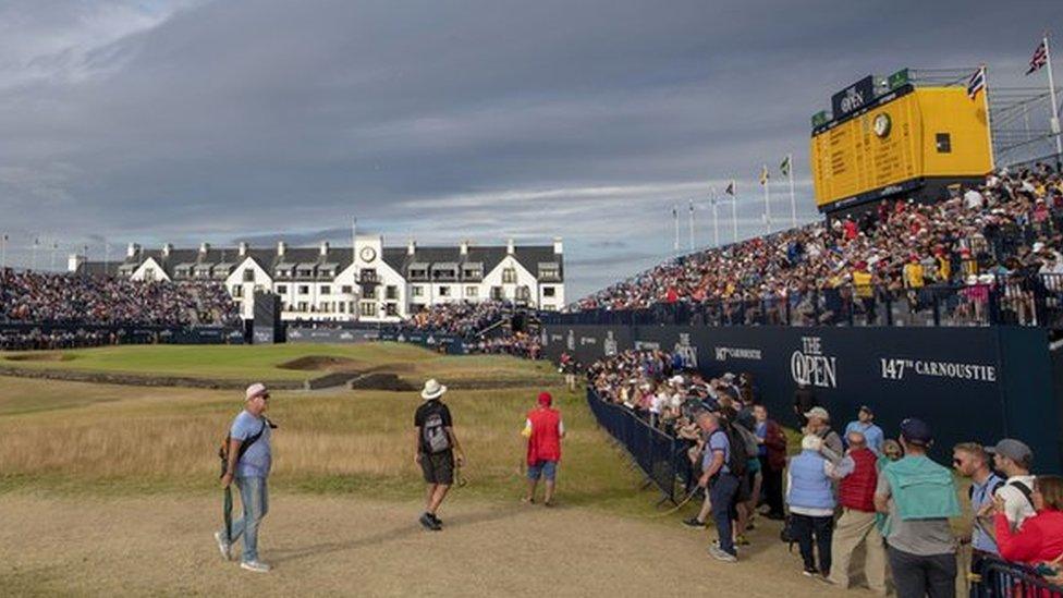 The 18th green at Carnoustie