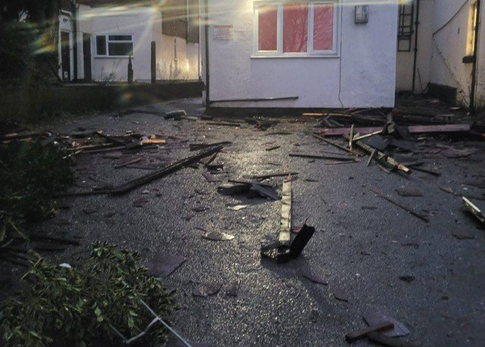 Winds blow off roof of terraced house in Wilson Street, Derby