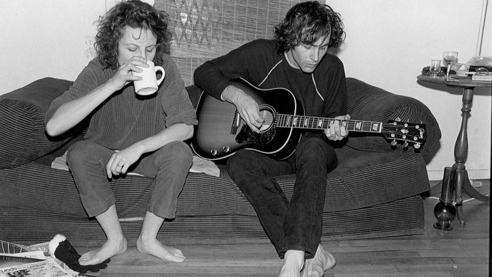 David Roback (right) and Kendra Smith and of the Los Angeles based rock group Opal in 1983