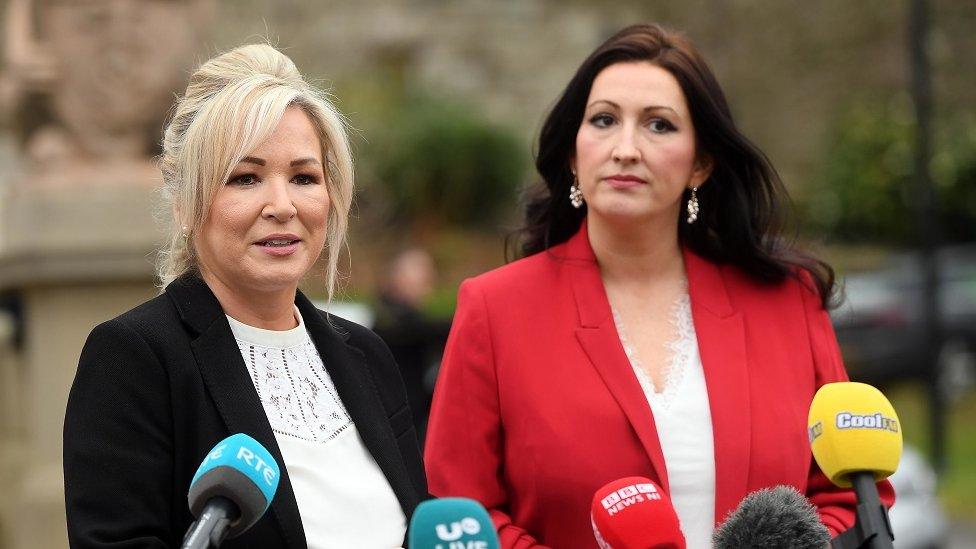 Michelle O'Neill (left) and Emma Little-Pengelly