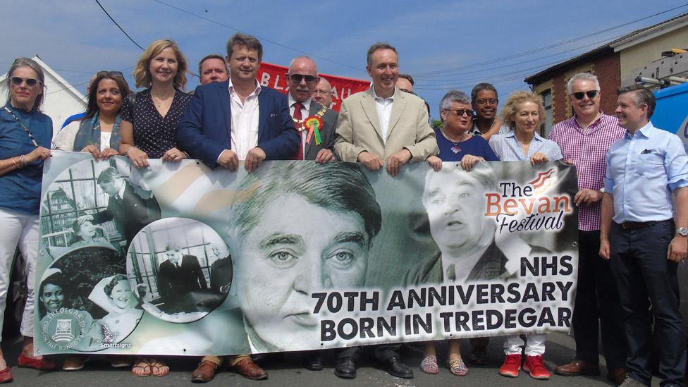 First Minister Carwyn Jones joined Blaenau Gwent's AM Alun Davies, MP Nick Smith and shadow Welsh secretary Christina Rees in the parade