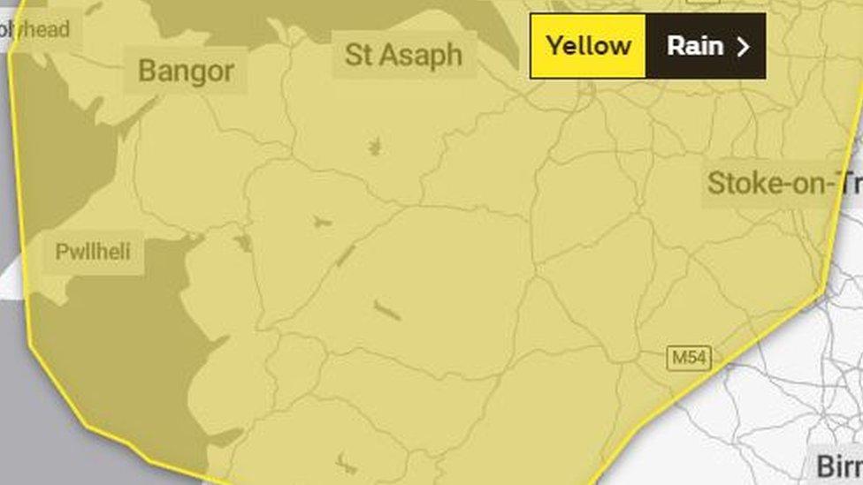 Weather warning map