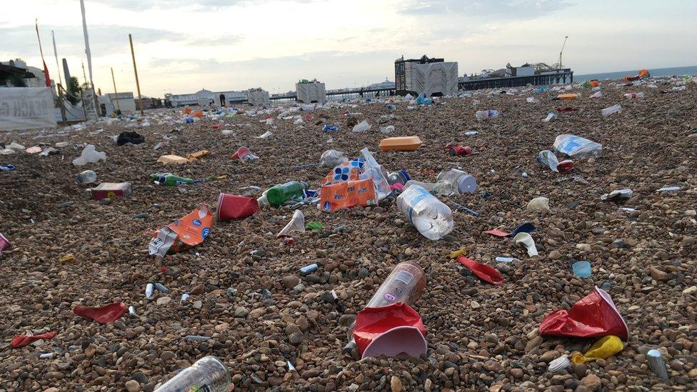 Oceans 8 beach clean up