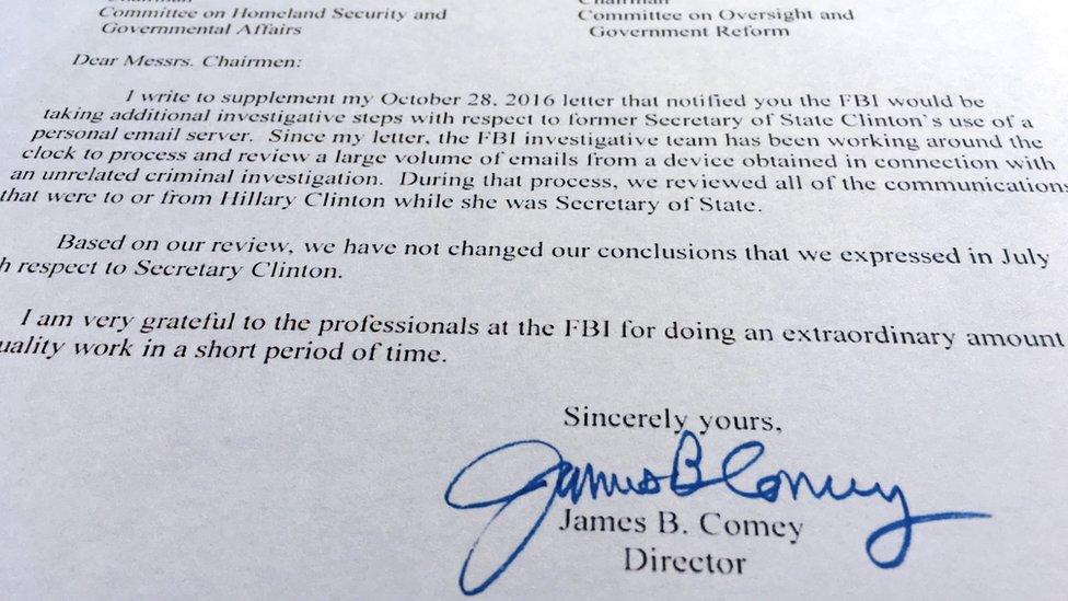 Letter from James Comey