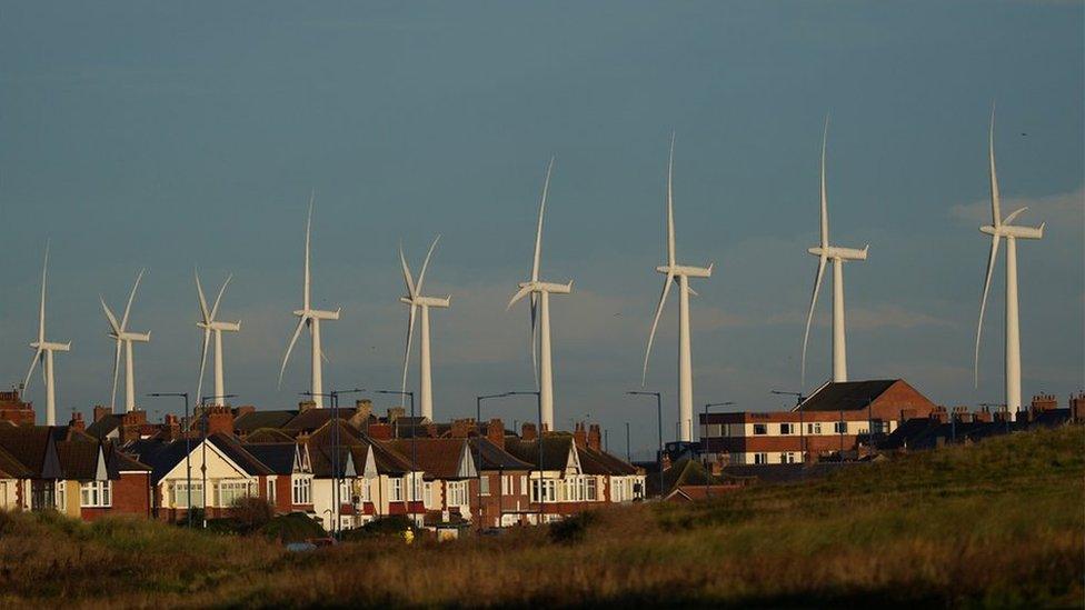 Wind turbines in Redcar