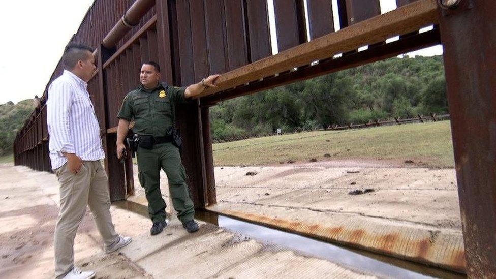 Gap under border fence