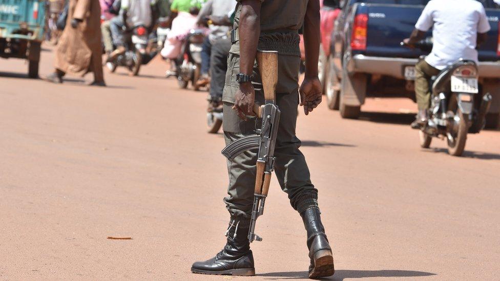 police on patrol in eastern Burkina Faso