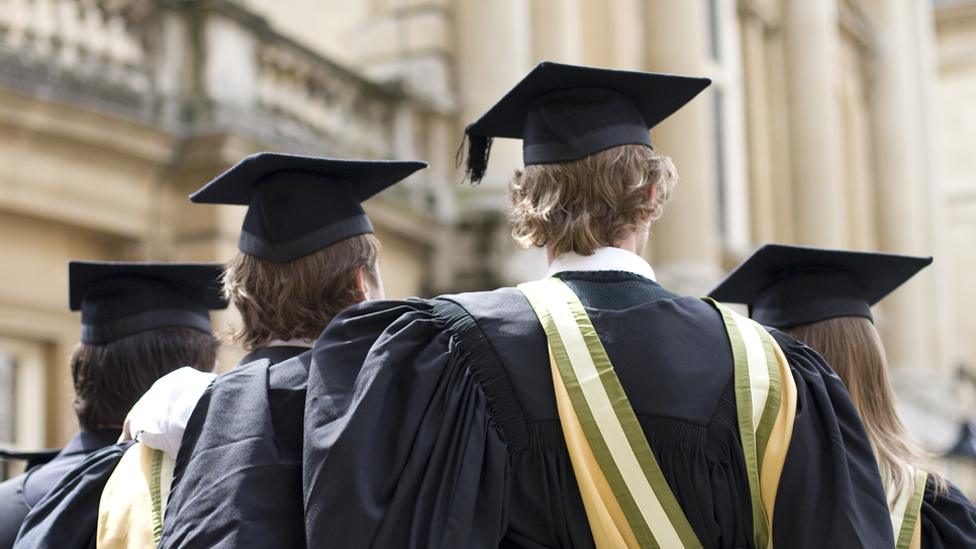 University students graduating