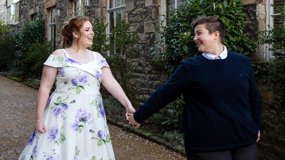 Betty Harper (right) and her fiancee Hannah