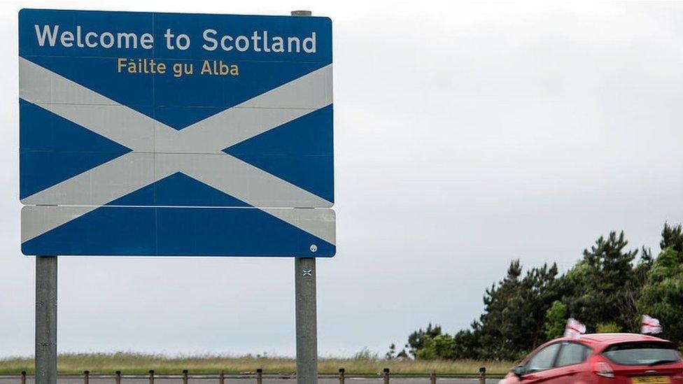 Scottish border sign