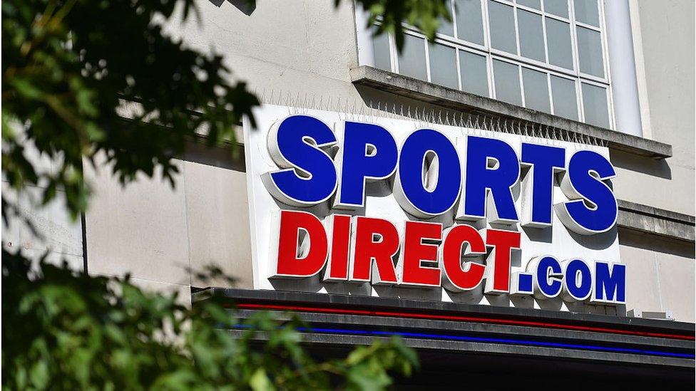 Sports Direct sign outside a shop