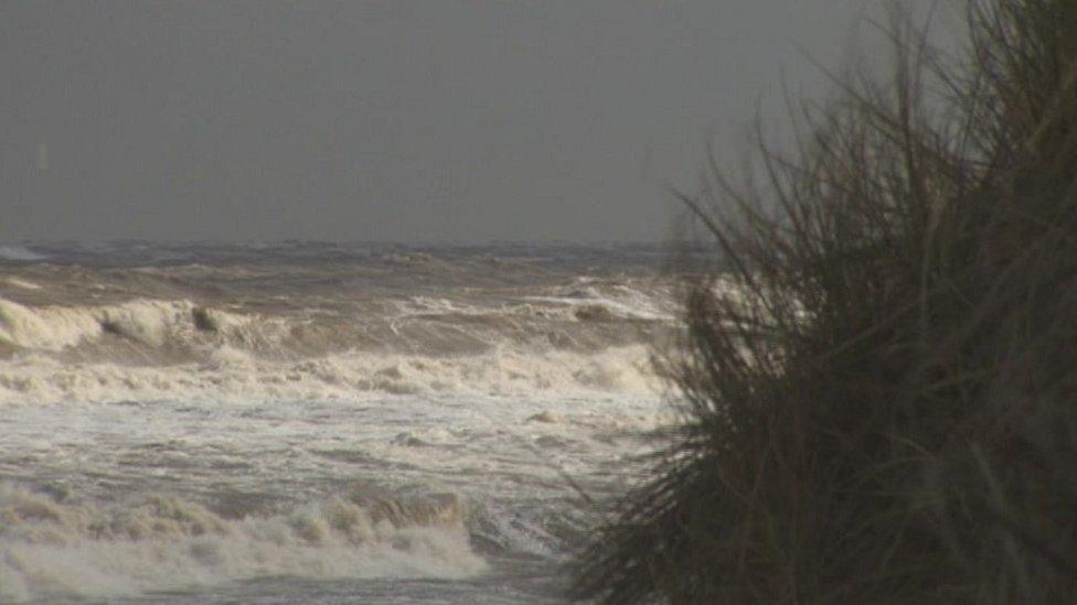 High seas at Hemsby on Saturday