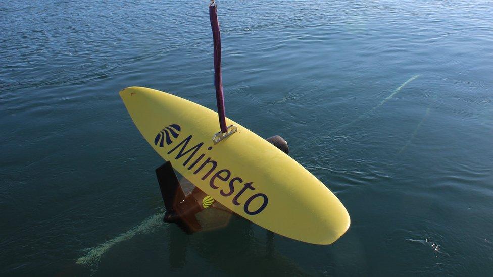 A Minesto 'kite' used to test the concept