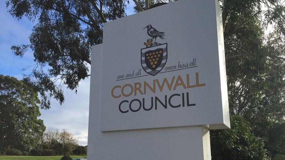 Cornwall Council sign