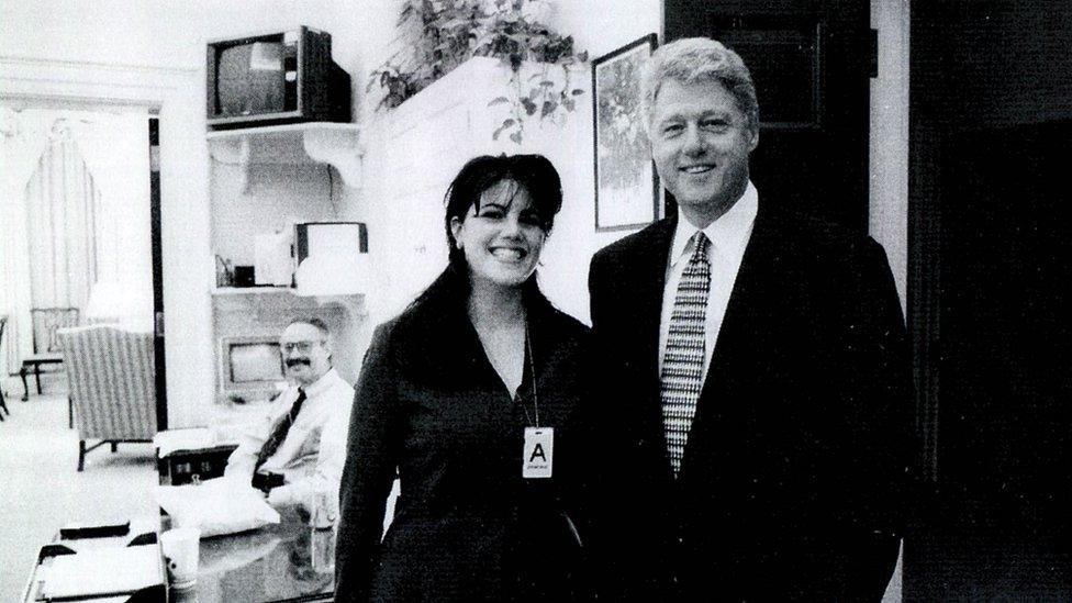 Bill Clinton pictured with Monica Lewinsky