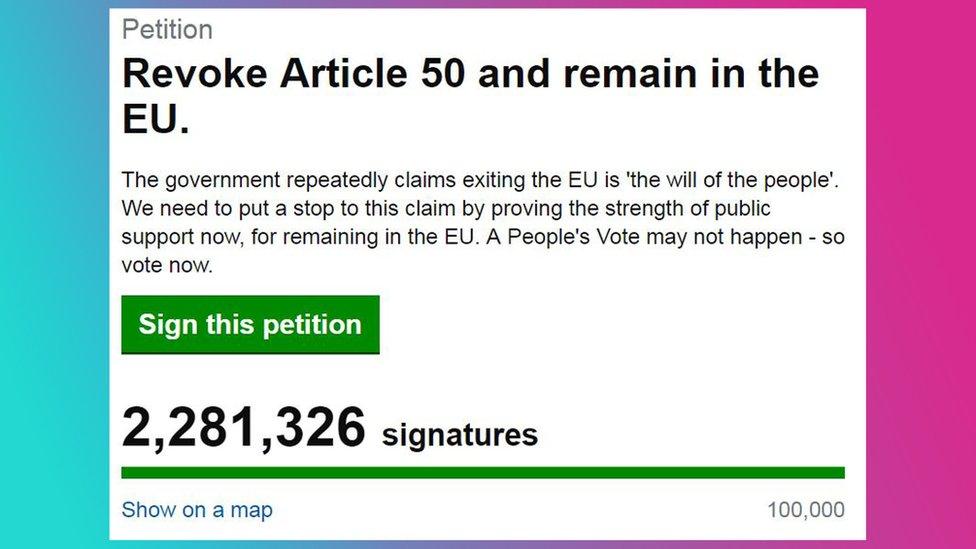 Screengrab of the petition online.