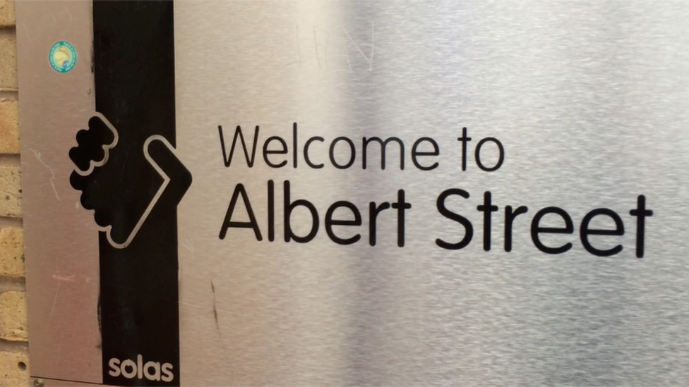 Albert Street Hostel sign