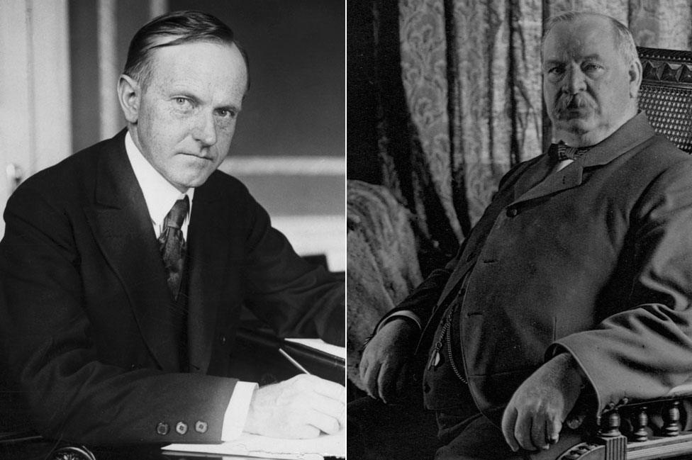 Calvin Coolidge and Grover Cleveland