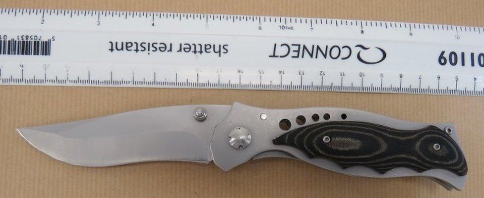 Knife carried by James Fairweather