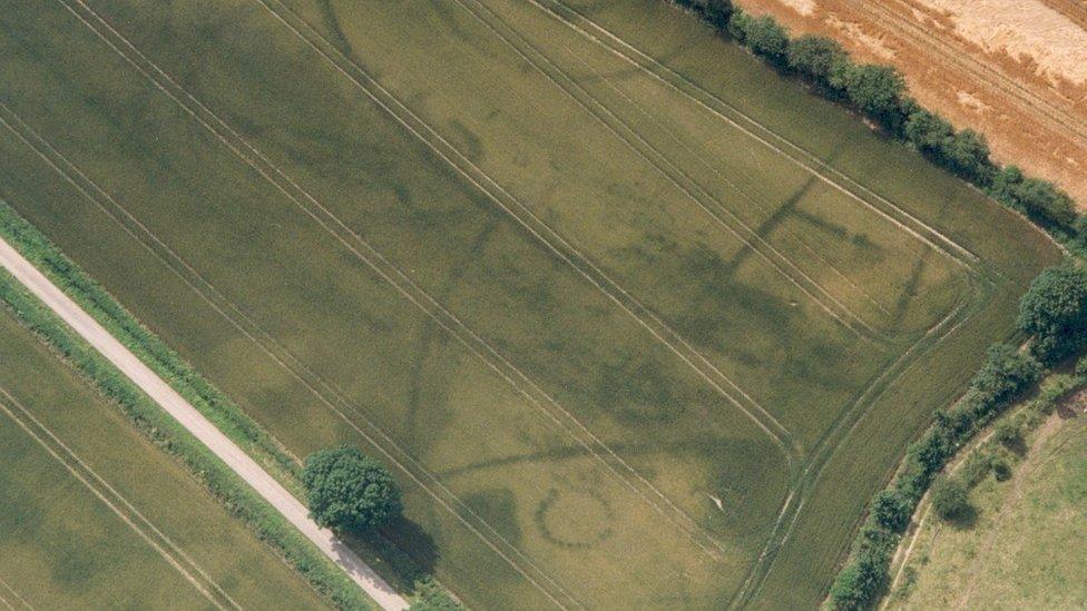 Aerial view of West Kennet site