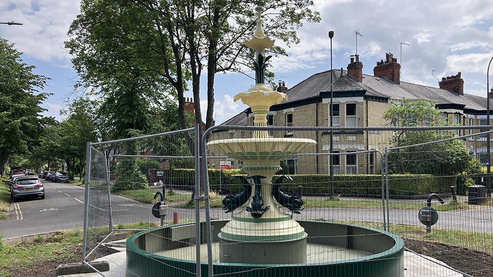 View of the fountain