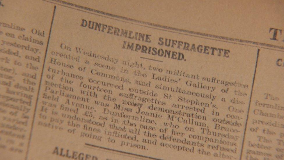 Dunfermline suffragette