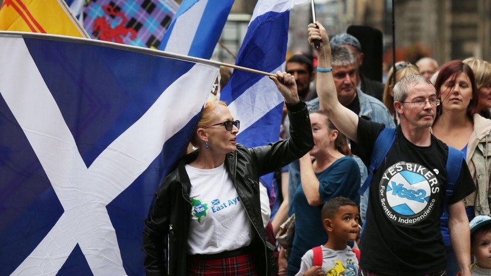 Scottish independence supporters