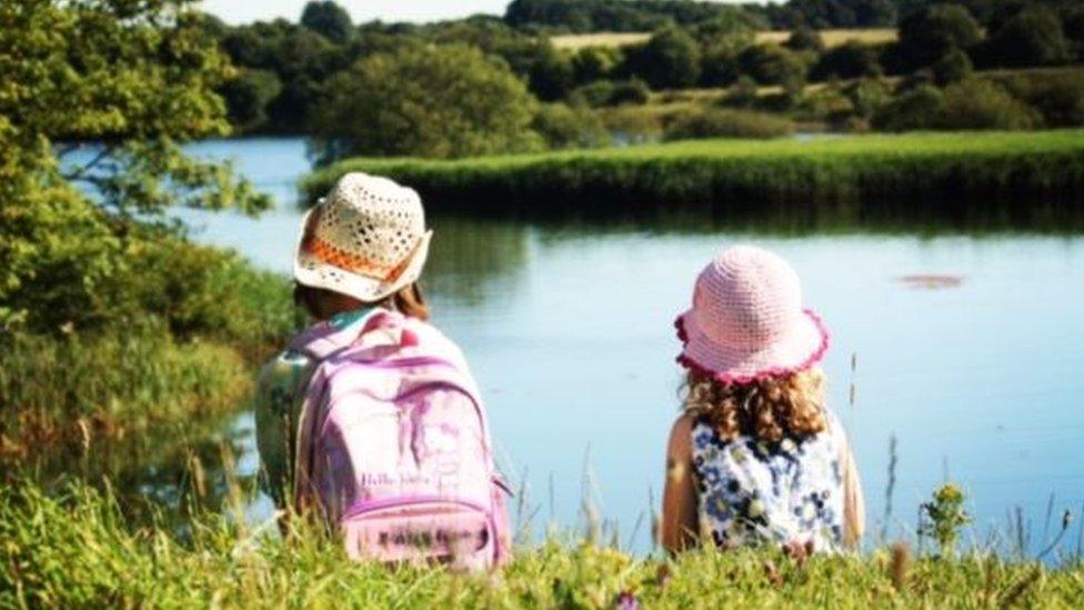 Gareth Bendle took this picture of his children Milly, 10, and Bella, 6, enjoying the view at Cosmeston Lakes in the Vale of Glamorgan.