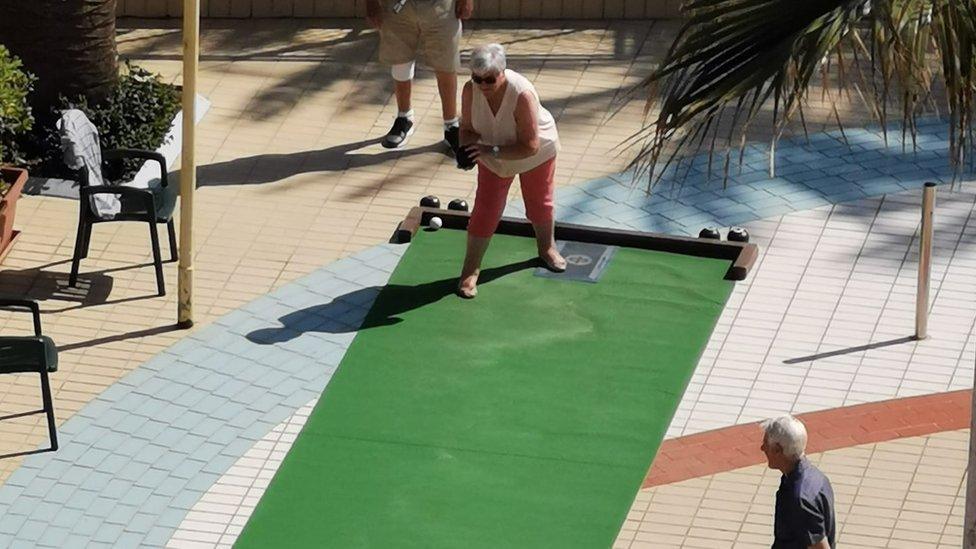 Tom Kane's mother-in-law Mary enjoying the holiday