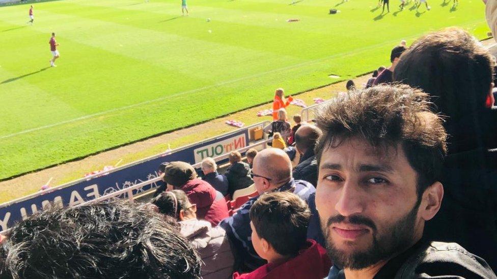 Rahim attended a Northampton Town game