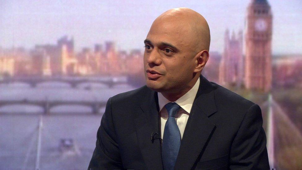 Business secretary Sajid Javid