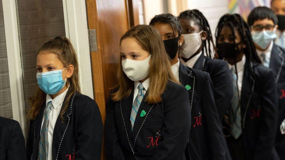 Pupils at Moor End Academy in Huddersfield