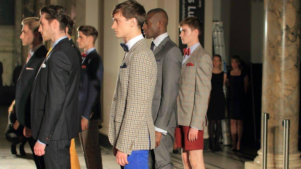 Models wearing jackets made by East Club