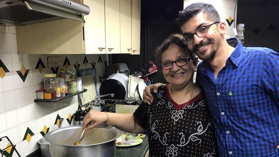 Munaf Kapadia and his mum Nafisa Kapadia