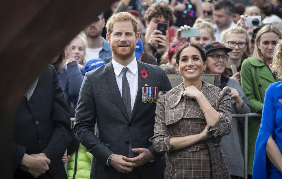 The duke and duchess at the Pukeahu National War Memorial