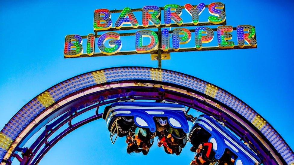 The Big Dipper rollercoaster at Barry's Amusements