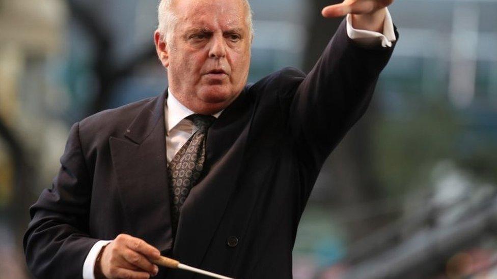 Daniel Barenboim conducts an orchestra. File photo