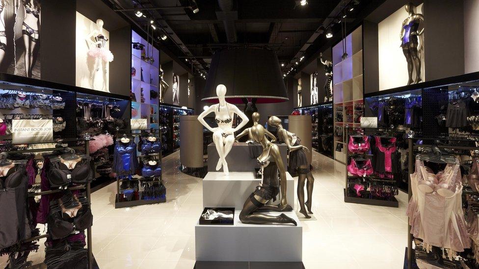 Interior of an Ann Summers store