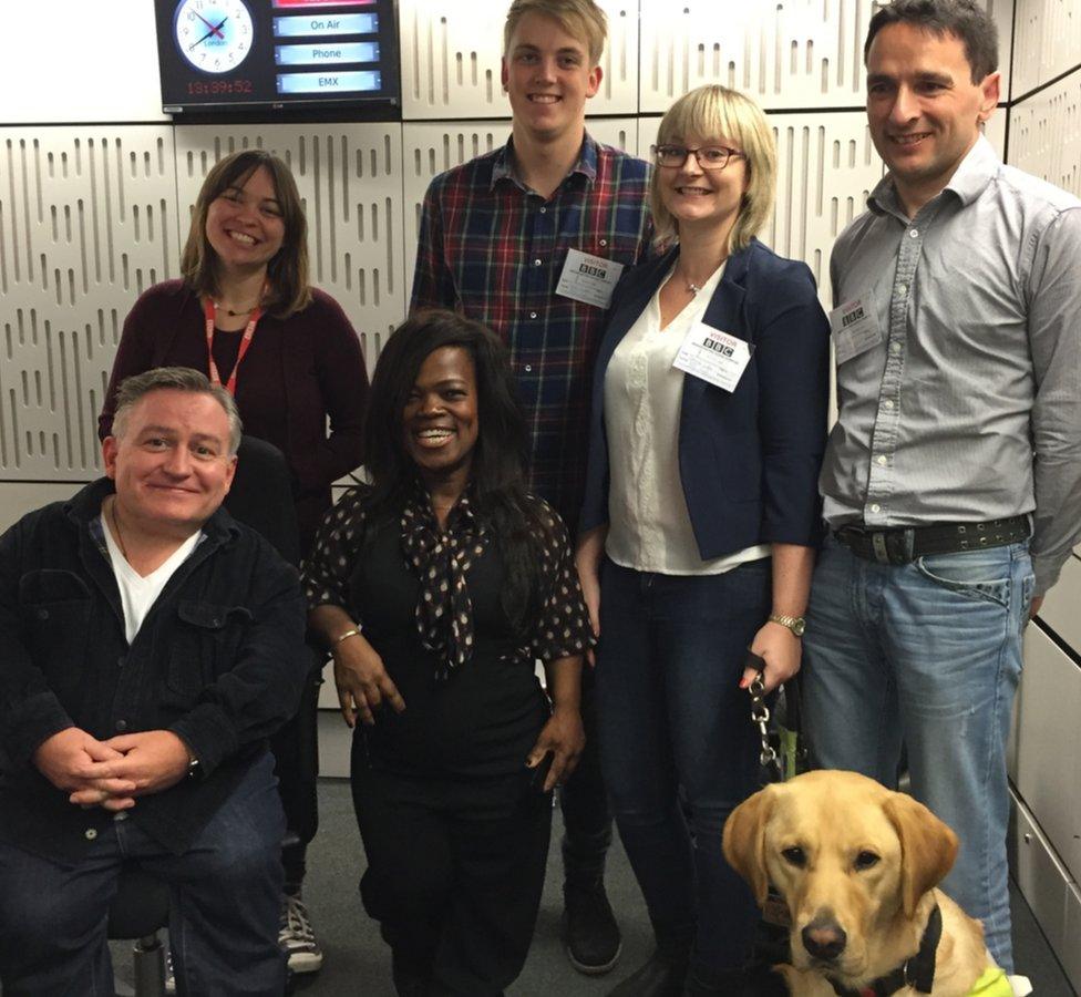 BBC Ouch guests in the studio with the presenters