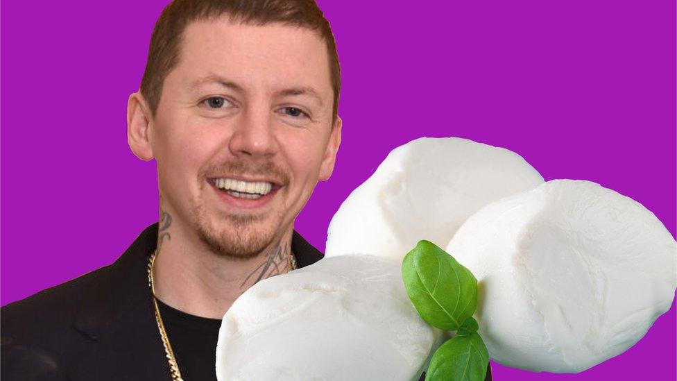 Professor Green and mozzarella