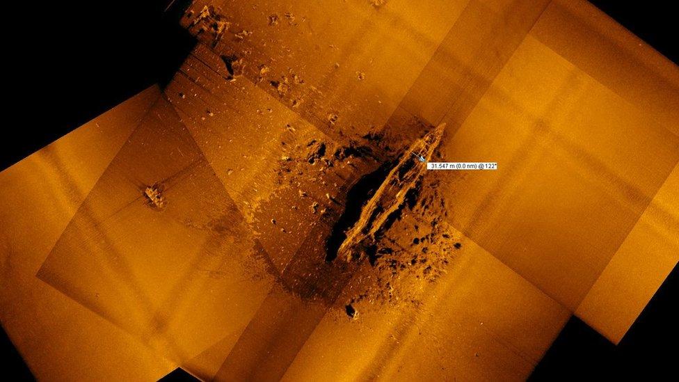 Sonar scan of the Akagi