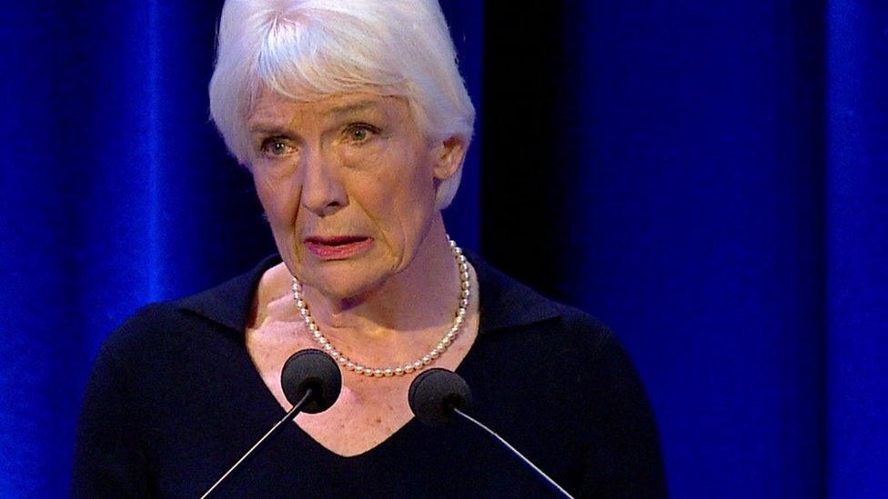 Dame Janet Smith delivering a summary of her report