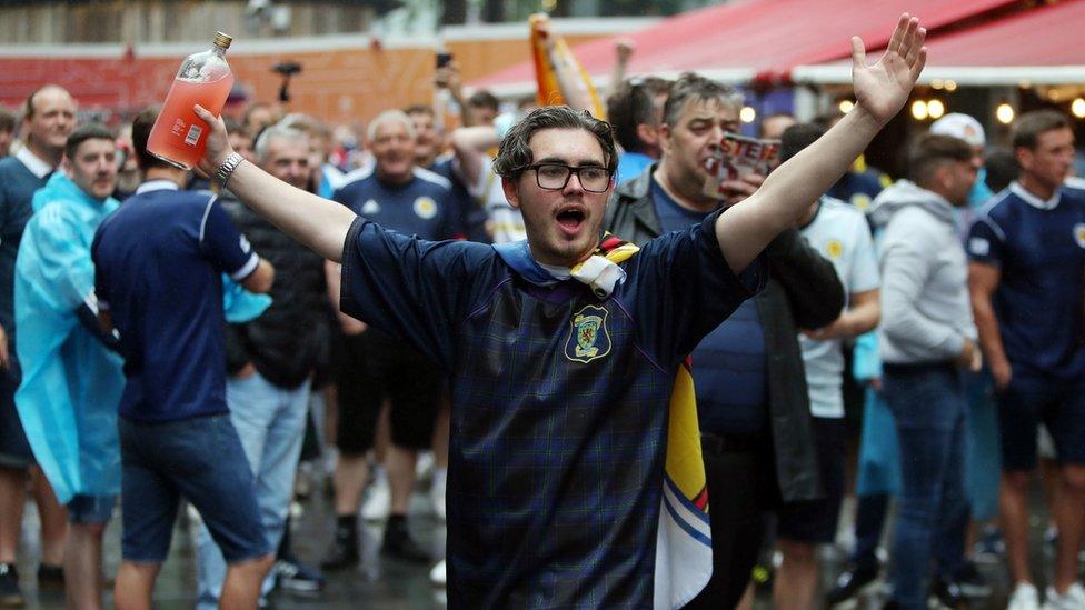 fans in Leicester Square on Friday