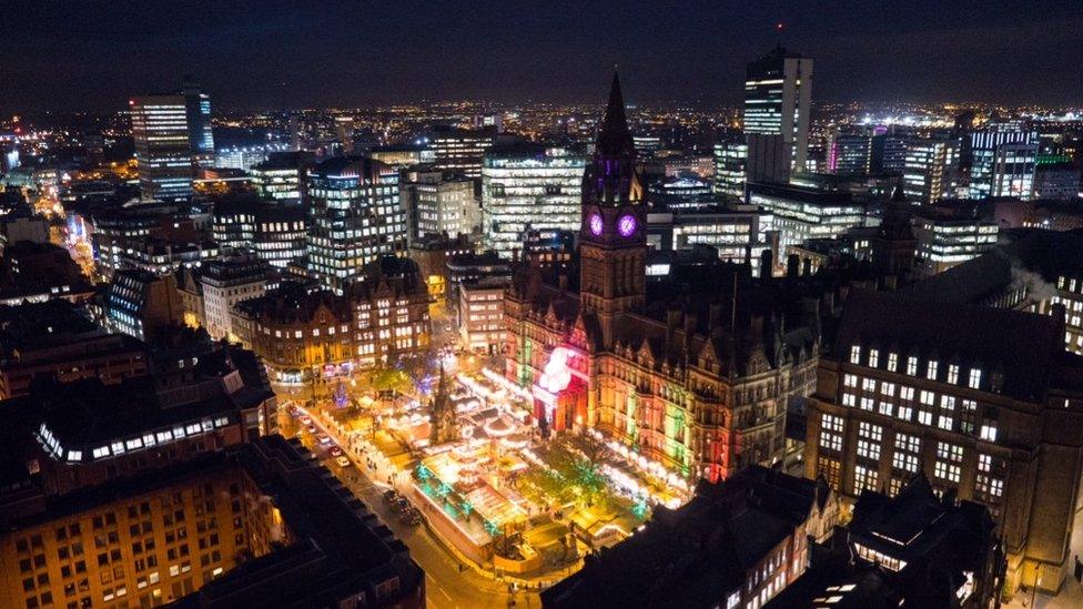 Christmas Markets from drone