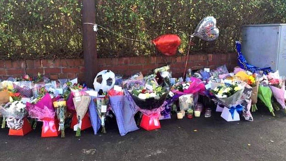 Crash scene flowers