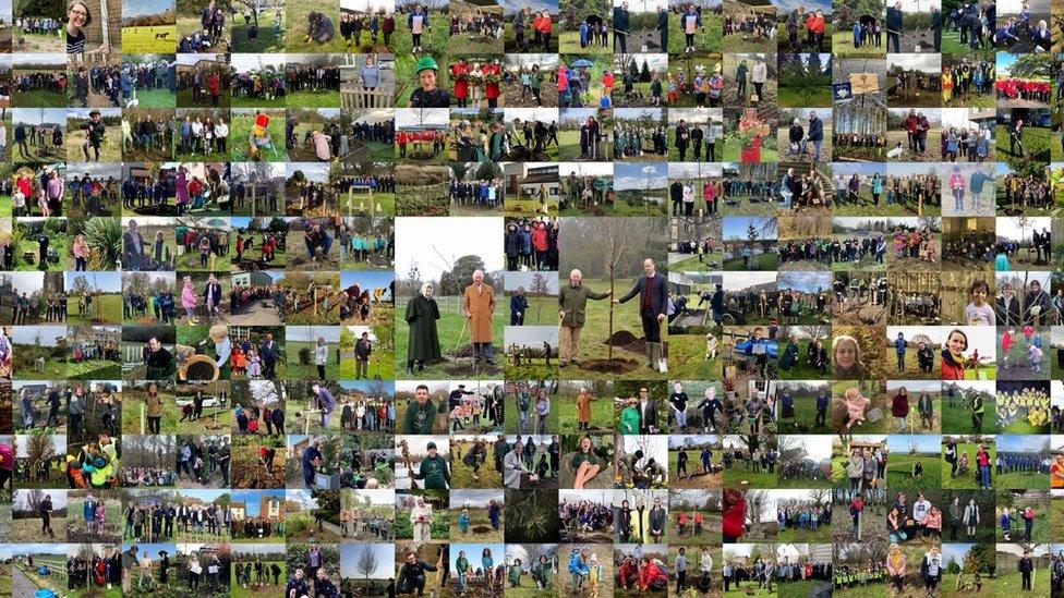 Some of the people who have been involved in the Queen's Green Canopy