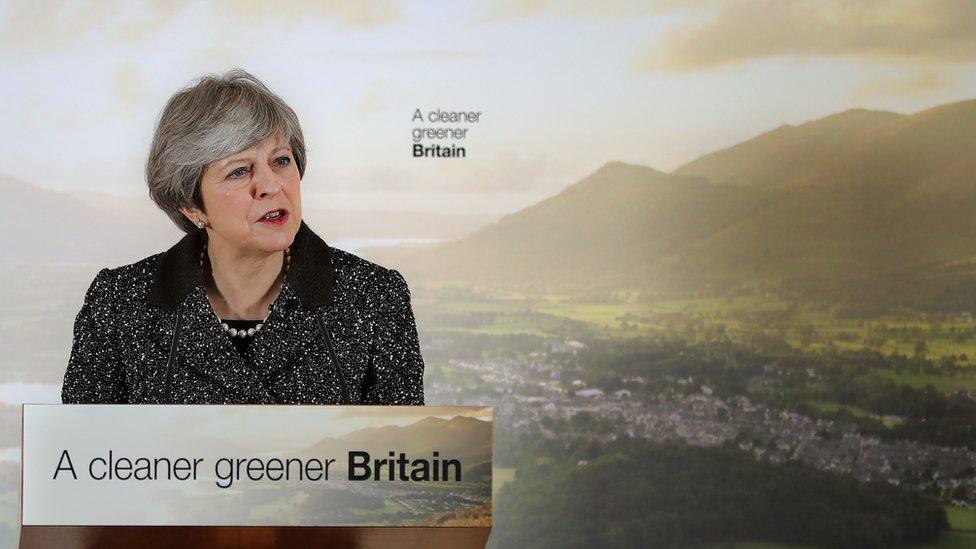 Theresa May launching the government's 25-year environment effort