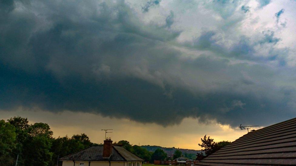 Clouds over Wrexham